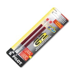 Refill for Pilot Gel Pens, Extra-Fine Point, Red Ink, 2/Pack