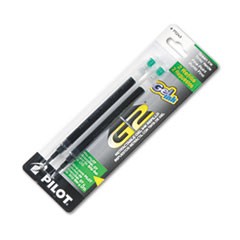 Refill for Pilot Gel Pens, Fine Point, Green Ink, 2/Pack