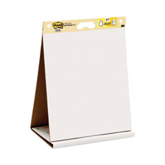 Pad Plus Tabletop Easel Pad with Self-Stick Sheets and Dry Erase Board, Unruled, 20 x 23, White, 20 Sheets