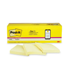 Pads in Canary Yellow, Cabinet Pack, 3" x 3", 90 Sheets/Pad, 24 Pads/Pack