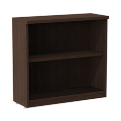 Alera Valencia Series Bookcase, Two-Shelf, 31.75w x 14d x 29.5h, Espresso