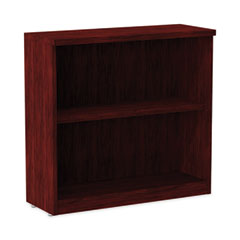 Alera Valencia Series Bookcase, Two-Shelf, 31.75w x 14d x 29.5h, Mahogany