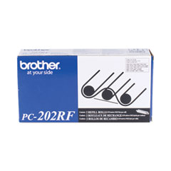 PC-202RF Thermal Transfer Refill Roll, 450 Page-Yield, Black, 2/Pack