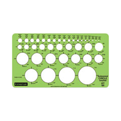 Templates, 39 Circles, 4 x 7.25, Green