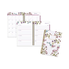 Summer Garden Weekly/Monthly Planner, Summer Garden Artwork, 8.5 x 5, Blue/Green/Purple Cover, 12-Month (Jan to Dec): 2023