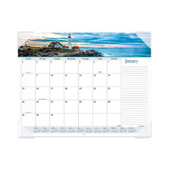 Landscape Panoramic Desk Pad, Landscapes Photography, 22 x 17, White Sheets, Clear Corners, 12-Month (Jan-Dec): 2023