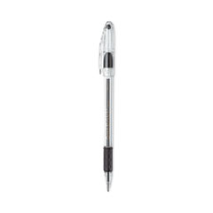 R.S.V.P. Ballpoint Pen Value Pack, Stick, Medium 1 mm, Black Ink, Clear/Black Barrel, 24/Pack