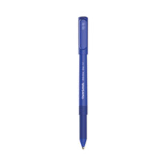 Write Bros. Grip Ballpoint Pen, Stick, Medium 1 mm, Blue Ink, Blue Barrel, Dozen