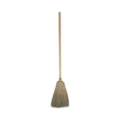 Warehouse Broom, Corn Fiber Bristles, 56" Overall Length, Natural, 12/Carton