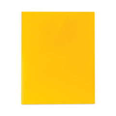 Two-Pocket Heavyweight Poly Portfolio Folder, 11 x 8.5, Yellow, 25/Box