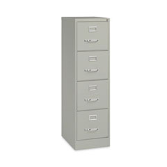 Four-Drawer Economy Vertical File, Letter-Size File Drawers, 15" x 22" x 52", Light Gray
