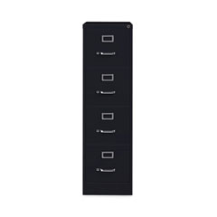 Four-Drawer Economy Vertical File, Letter-Size File Drawers, 15" x 22" x 52", Black