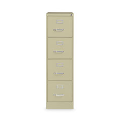 Four-Drawer Economy Vertical File, Letter-Size File Drawers, 15" x 22" x 52", Putty