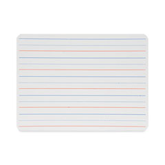 Magnetic Two-Sided Red and Blue Ruled Dry Erase Board, 12 x 9, Ruled White Front/Unruled White Back, 12/Pack