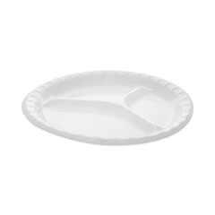 Placesetter Deluxe Laminated Foam Dinnerware, 3-Compartment Plate, 10.25