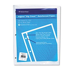 Rip Proof Reinforced Filler Paper, 3-Hole, 8.5 x 11, Narrow Rule, 100/Pack