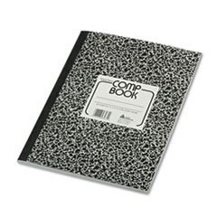 Composition Book, Medium/College Rule, Black Marble Cover, 11 x 8.38, 80 Sheets