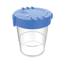 Antimicrobial No Spill Paint Cup, 3.46 w x 3.93 h, Blue