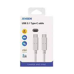 USB-C 3.1 Type-C, 5 Gbps, 3 ft, White