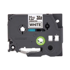 TZe Standard Adhesive Laminated Labeling Tape, 0.94" x 26.2 ft, Black on White, 2/Pack