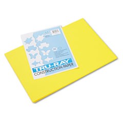 Tru-Ray Construction Paper, 76lb, 12 x 18, Yellow, 50/Pack