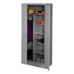 Deluxe Combination Wardrobe/Storage Cabinet, 36w x 18d x 78h, Medium Gray