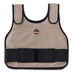 Chill-Its 6235 Standard Phase Change Cooling Vest, Cotton, Small/Medium, Khaki, Ships in 1-3 Business Days