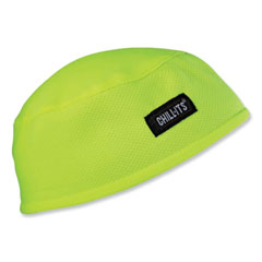 Chill-Its 6630 High-Performance Terry Cloth Skull Cap, Polyester, One Size Fits Most, Lime, Ships in 1-3 Business Days