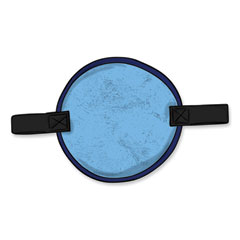 Chill-Its 6715CT Hard Hat Cooling Pad - PVA, 7 x 6.5, Blue