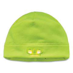 N-Ferno 6804 Skull Cap Winter Hat with LED Lights, One Size Fits Mosts, Lime, Ships in 1-3 Business Days