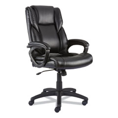 Alera Brosna Series Mid-Back Task Chair, Supports Up to 250 lb, 18.15" to 21.77 Seat Height, Black Seat/Back, Black Base