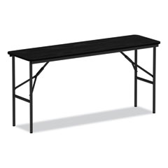 Wood Folding Table, 59.88w x 17.75d x 29.13h, Black