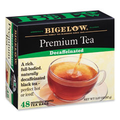 Single Flavor Tea, Decaffeinated Black, 48 Bags/Box