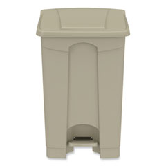 Plastic Step-On Receptacle, 12 gal, Plastic, Tan, Ships in 1-3 Business Days