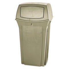 Ranger Fire-Safe Container, Square, Structural Foam, 35 gal, Beige