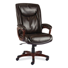 Alera Darnick Series Manager Chair, Supports Up to 275 lbs, 17.13" to 20.12" Seat Height, Brown Seat/Back, Brown Base