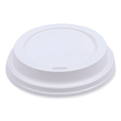 Deerfield Hot Cup Lids, Fits 10 oz to 20 oz Cups, White, Plastic, 50/Pack, 20 Packs/Carton