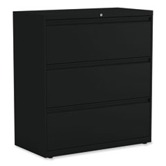 Lateral File, 3 Legal/Letter/A4/A5-Size File Drawers, Black, 36" x 18.63" x 40.25"