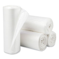 Eco Strong Plus Can Liners, 40 gal, 16 mic, 40" x 46", Natural, Perforated Roll, 250/Carton