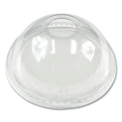 PET Cold Cup Dome Lids, Fits 9 oz Squat/12 oz PET Cups, Clear, 1,000/Carton