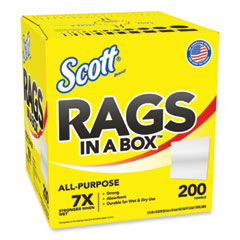 Rags in a Box, POP-UP Box, 12 x 9, White, 200/Box