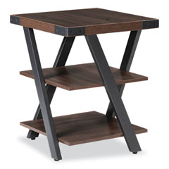 End Table, Square, 20 x 20 x 25, Southern Tobacco Top, Black Base, Ships in 1-3 Business Days