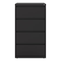 Lateral File, 4 Legal/Letter-Size File Drawers, Black, 30" x 18.63" x 52.5"