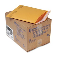 Jiffylite Self-Seal Bubble Mailer, #2, Barrier Bubble Lining, Self-Adhesive Closure, 8.5 x 12, Golden Brown Kraft, 25/Carton