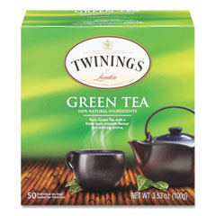 Tea Bags, Green, 3.53 oz, 50/Box