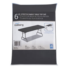 iGear Fabric Table Top Cap Cover, Polyester, 30 x 72, Black