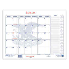 7510016648790 Calendar Blotter, 22 x 18, White Sheets, 13-Month (Jan to Jan): 2024 to 2025