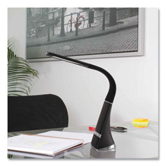 Wellness Series Recharge LED Desk Lamp, 10.75" to 18.75" High, Black, Ships in 4-6 Business Days