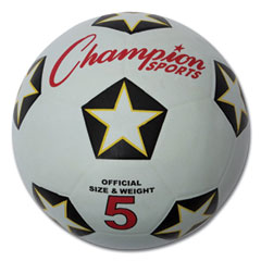 Rubber Sports Ball, For Soccer, No. 5 Size, White/Black