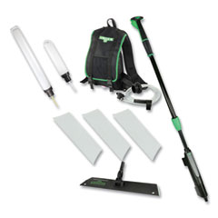 Excella Floor Finishing Kit, 20" Head, 48" to 65" Black/Green Plastic Handle